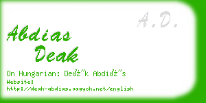 abdias deak business card